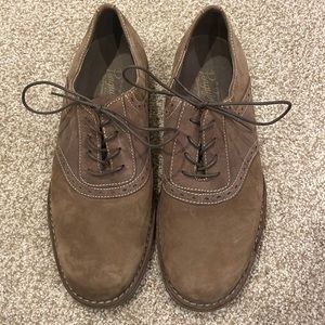 Men’s Original Penguin Brown Wade Leather Lace-up Oxford Shoes, size 10.5